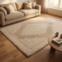 Non-Slip Machine Made Modern Light Luxury Chinese Home Bedroom Living Room Hallway Runner Large Carpet Rug Exercise Prayer PET