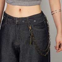 Vente en gros de nouvelles chaînes de ceinture en métal pour homme femme à la mode punk bronze gothique jupe superposée pantalon jean pantalon motard portefeuille