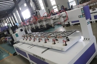 Routeur CNC industriel 8 broches multi-stations pour la découpe et la gravure du bois, idéal pour la fabrication sur mesure de raquettes de padel