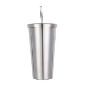 Custom Double Wall Stainless Steel <b>Coffee</b> Cup Hot and Cold Vacuum Insulated Tumbler With Straw - Product Image 6