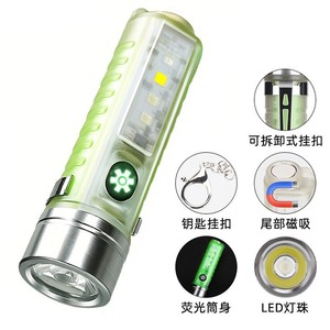 Mini linterna con luz LED de color cambiante y regulable para uso en exteriores, llavero con base magnética - Product Image 1