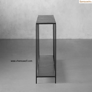 Cadre en fer de récupération durable de la console moderne rustique avec mobilier d'extérieur confortable fini à la main en détresse pour une utilisation dans la cour - Product Image 4