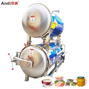 Food Factory Automatic Water Bath Type High Temperature Double Layer Sterilization Kettle