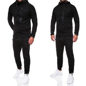Couleur personnalisée hommes survêtement de haute qualité à manches longues vêtements d'hiver décontracté fermeture éclair formation et vêtements de jogging coton homme survêtements - Product Image 5