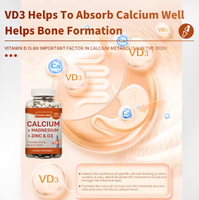 OEM ODM Capsule de calcium, magnésium, zinc et vitamine D3, Calcium liquide, Vitamine D en gélule molle