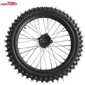 Jantes en aluminium haute résistance SDG 15 mm, moyeu noir, nouveau jeu complet de pneus tout-terrain pour moto, tailles 14 pouces, matériau caoutchouc, indice de charge 55 - Product Image 1