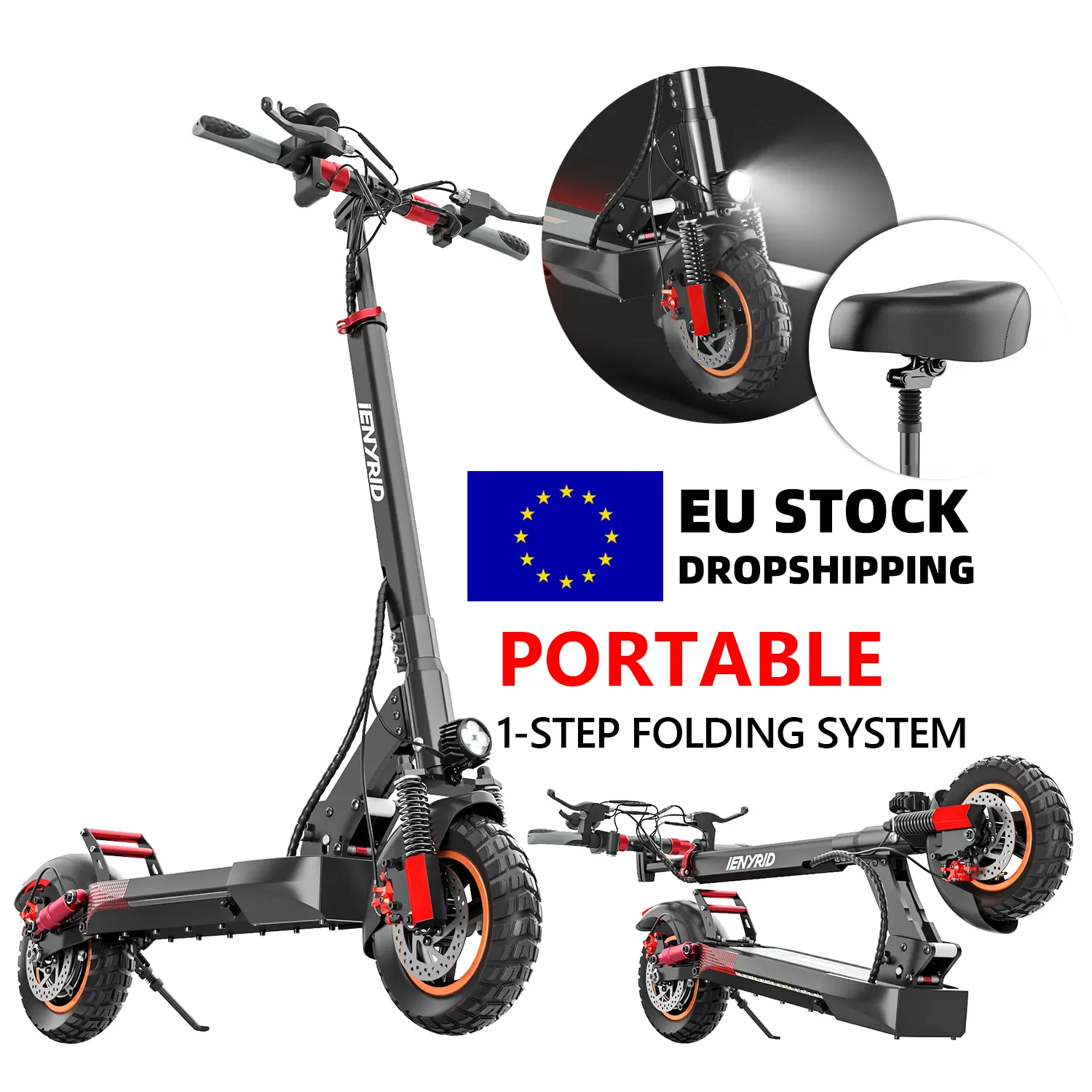 Scooters And Electric Scooters US UK EU Warehouse 500W IENYRID M4 PRO S Electric Motorcycle Scooter Folding E-Scooter 10Inch Tire Electric Mobility Scooter