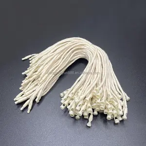 Cordão de algodão para pendurar etiqueta, cordão de plástico com vedação de 5 polegadas para pendurar, cordão personalizado com bala