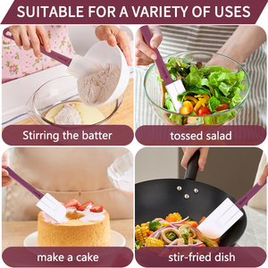 1 bộ thìa đặt nướng nhà bếp không dính Silicone <span class=keywords><strong>Scraper</strong></span> Pastry kem tráng miệng thực phẩm Silicone <span class=keywords><strong>Scraper</strong></span> công cụ máy rửa chén an toàn - Product Image 3