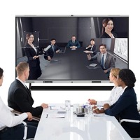 VORTEX Layar LCD Anti Gores 55 Inci 4K Panel LCD Nirkabel Wireless Screen Cast Note Kaca Tempered LCD Konferensi All in One Kantor Kecil Portabel