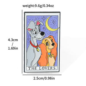 创意个性化塔罗牌设计玛丽猫金属徽章猫冒险合金胸针配件雕刻雕刻艺术 - Product Image 3