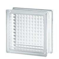 Bloc de verre brumeux givré avec trou/brique de verre clair/brique de verre creuse décorative de n'importe quelle couleur pour la décoration de lumières de fenêtre intérieure