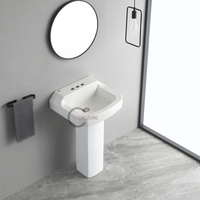 Lavabo colonne en céramique haute dureté pour projet hôtelier, achat centralisé