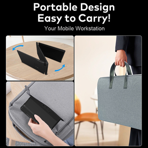 Moniteur double écran S10 FOPO, nouvelle tendance, 15,6 pouces, extension d'écran, plug and play, connexion USB-C ou HDMI pour ordinateur portable - Product Image 6