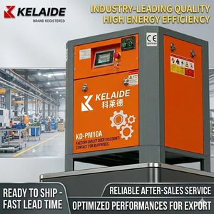 เครื่องอัดอากาศแบบสกรู KELAIDE KD-PM10A 7.5kW 12 บาร์ สำหรับอุตสาหกรรม ใช้ไฟ AC 380V ระบายความร้อนด้วยอากาศ หล่อลื่นด้วยน้ำมัน รับประกัน 5 ปี - Product Image 2