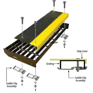 Fibre de verre Gfrp Deck Strip Antidérapant Escalier <span class=keywords><strong>Carborundum</strong></span> Anti Slip Strip Sécurité Escalier Stread Anti Skid Step Protector - Product Image 4