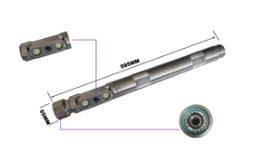 Caméra d'inspection de puits profond en acier inoxydable avec double caméra, affichage LED couleur de 12 pouces, fonctionnalités variées, étanche jusqu'à 300 m, 73 mm - Product Image 2