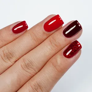 Ncube Private Label Very Good Professional Non Toxic Uv Gel Red Nail Gel Polish Red Set For Nail Solan