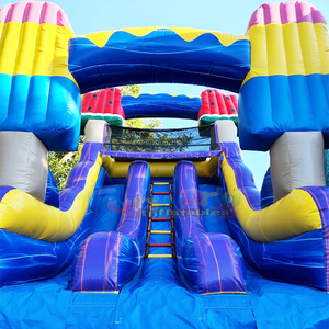 Tobogán inflable con forma de paleta de helado para niños, tobogán acuático inflable para niños. - Product Image 4