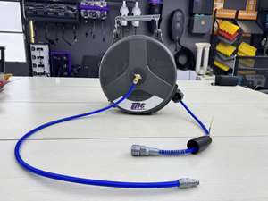 Enrouleur de tuyau d'air haute pression à rétraction automatique |   Tuyau pneumatique de qualité industrielle pour lavage de voitures, garage et atelier - Product Image 6