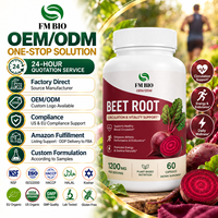 Capsules de racine de betterave en marque privée OEM, capsules de racine de betterave, complément nutritionnel à base de plantes, vente en gros, végétalien, sans OGM