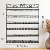 Étagère murale en métal à plusieurs niveaux - Design décoratif robuste pour la salle de bain, la cuisine, les fournitures d'artisanat (noir)