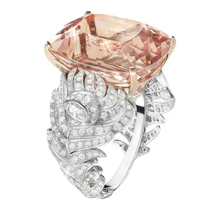 Кольца MUSHAN класса люкс из стерлингового серебра 925 пробы с родиевым покрытием, женские обручальные кольца с высокоуглеродистым бриллиантом и синтетическим морганитом - Product Image 2