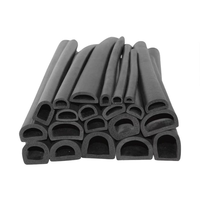 Cinta de sellado para puertas de armarios eléctricos tipo D, compuesto blando y duro, goma autoadhesiva para automóviles, EPDM negro, ecológico, cortable