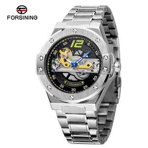 Forsining diseño hombre regalo perspectiva transparente relojes de pulsera de lujo transparente Fly mecánico esqueleto automático hombres reloj - Product Image 1