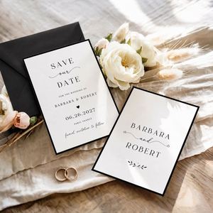 Custom <b>Wedding</b> Photo Save the Date <b>Cards</b> Premium Personalized Invitation Printing - Product Image 5