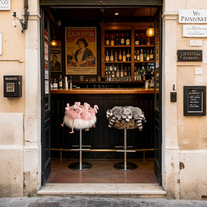 <span class=keywords><strong>Sgabello</strong></span> da Bar a Forma di Animale, Sedia Girevole con Sollevamento di Design Italiano, Arredamento di Lusso per Bancone Bar - Product Image 6