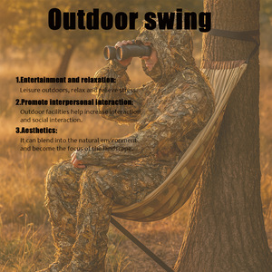 Silla Colgante Plegable sin Marco, de Tela Oxford con Estampado de Camuflaje, con Capacidad de Carga de 70 kg, Portátil, para Acampar al Aire Libre, Hacer Senderismo, Observación de la Naturaleza - Product Image 4