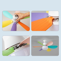 Nouveau E27 ventilateur en forme de fleur lumière gradation en continu silencieux vent fort chambre salon plafond utilisation