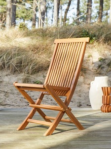 Campione libero a buon mercato mobili esterni pieghevoli giardino Patio esterno ristorante Resort sala da pranzo sedia in legno - Product Image 5