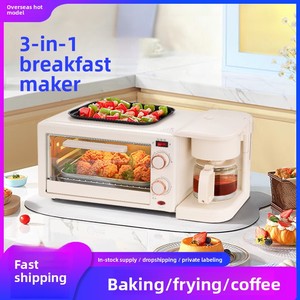 Máquina de Desayuno Multifuncional 3 en 1 de Acero Inoxidable, Tostadora, <span class=keywords><strong>Horno</strong></span> <span class=keywords><strong>y</strong></span> <span class=keywords><strong>Cafetera</strong></span> para Uso Doméstico - Product Image 3