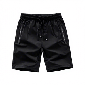 Shorts de plage pour hommes de haute qualité avec logo personnalisé, taille élastique, motif uni, décontractés, séchage rapide, respirants, maillots de bain 100% polyester - Product Image 1