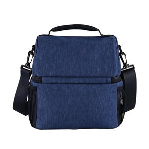 Sac isotherme à double compartiment en polyester, style fourre-tout, avec design imperméable, capacité de 15 L pour la préparation des repas - Product Image 3