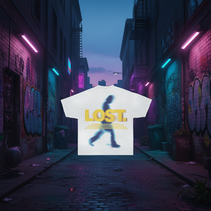 T-Shirt Vintage Lost Souls con Grafica, Stile Oversize per Bambini, Cotone, Streetwear Y2k, Collo Tondo, Manica Corta, Vestibilità Regolare - Product Image 2