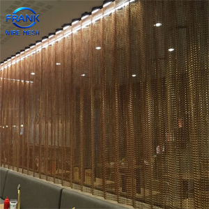 <span class=keywords><strong>Rideau</strong></span> en maille métallique décorative anodisée, <span class=keywords><strong>rideau</strong></span> en chaîne à maillons en aluminium, écran mural pour hôtel - Product Image 2