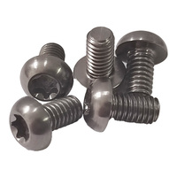 Baut Titanium GR5 M4*7mm Berkualitas Tinggi, Kepala Tombol, Baut Torx Dalam, Ringan, Sekrup Plum Dalam Semi-Bulat