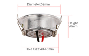 Mini Downlight LED <span class=keywords><strong>Spot</strong></span> de Plafond 50mm Encastré Chambre à coucher Cuisine <span class=keywords><strong>Spot</strong></span> DC12V <span class=keywords><strong>Escalier</strong></span> Cabinet Lumières avec Transformateur - Product Image 4