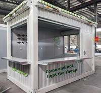 Quick-Assemble10ft wadah kemasan datar rumah ukuran kecil portabel batang kopi Modular