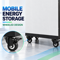 Batteries LiFePO4 sur roues 51.2V 48V pour système de stockage d'énergie, BMS intelligent CAN/RS485, alimentation de secours solaire hybride pour la maison