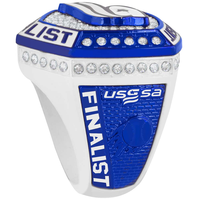 Bague de championnat en alliage d'or au design personnalisé USSSA - Bague de sport pour enfants (baseball, basketball, boxe) pour hommes et femmes