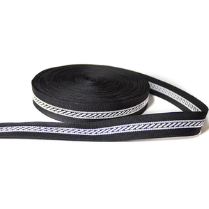 Zhihe thân thiện với môi không đàn hồi <span class=keywords><strong>Polyester</strong></span> dây đeo dệt Băng cao su <span class=keywords><strong>1</strong></span> inch mạnh mẽ không trượt vải cho túi trượt tuyết thiết bị ZHNSW-1127 - Product Image 2