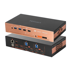محول TESmart 2x2 HDMI KVM يدعم دقة 8K بتردد 60 هرتز مع USB3.0 وشبكة جيجابت وزر تحكم سلكي للمحترفين الإبداعيين والمصممين - Product Image 1