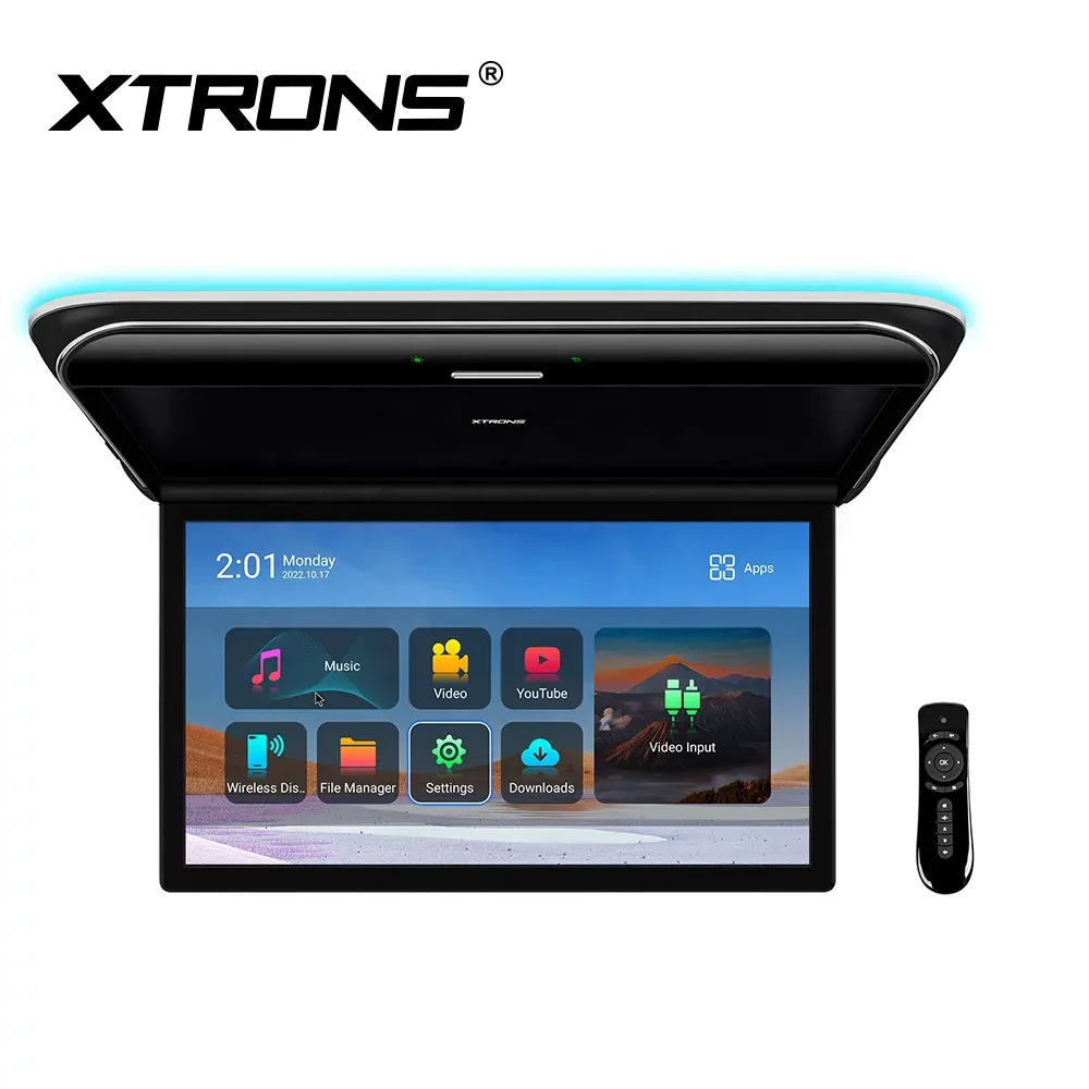 XTRONS 11.6 12.1 13.3 14 15.6 17.3 19.5 "LCDモニターAndroidカーTVオーバーヘッドカーシーリングマウントカールーフモニター
