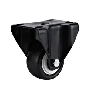 Grosir Light Duty Caster Wheel Hitam PVC/PU Double Bantalan Bola untuk Mebel Furniture/Meja/Kursi