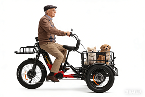 Triciclo de Carga para Mascotas de Alta Calidad con Cesta Grande, Triciclo Eléctrico Familiar de Tres Ruedas, Bicicleta Eléctrica de Carga - Product Image 2