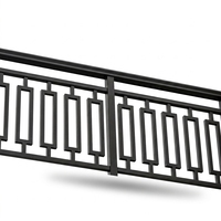 Kit de garde-corps moderne en aluminium et acier galvanisé |   Clôture en panneaux découpés au laser, revêtement poudré, sécurité pour balcon et escalier extérieurs